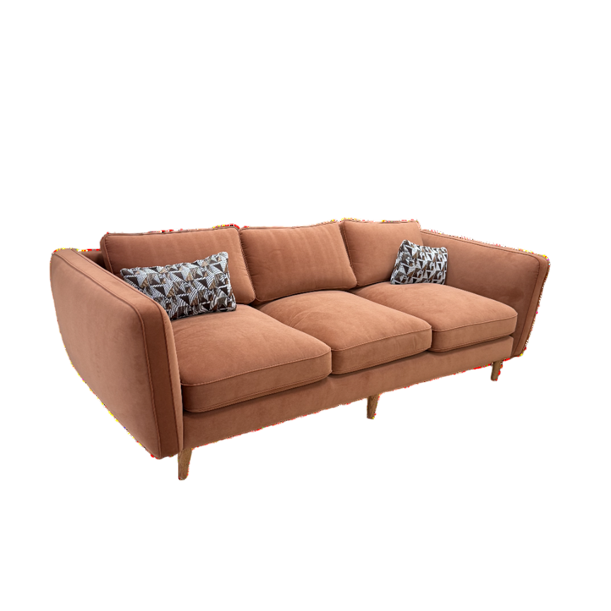 3-SEATER SOFA WITH WOODEN LEGS