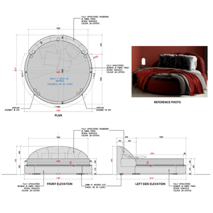 UMBER HALO ROUND BED