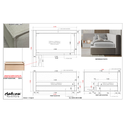 SANDLINE FREESTANDING BED