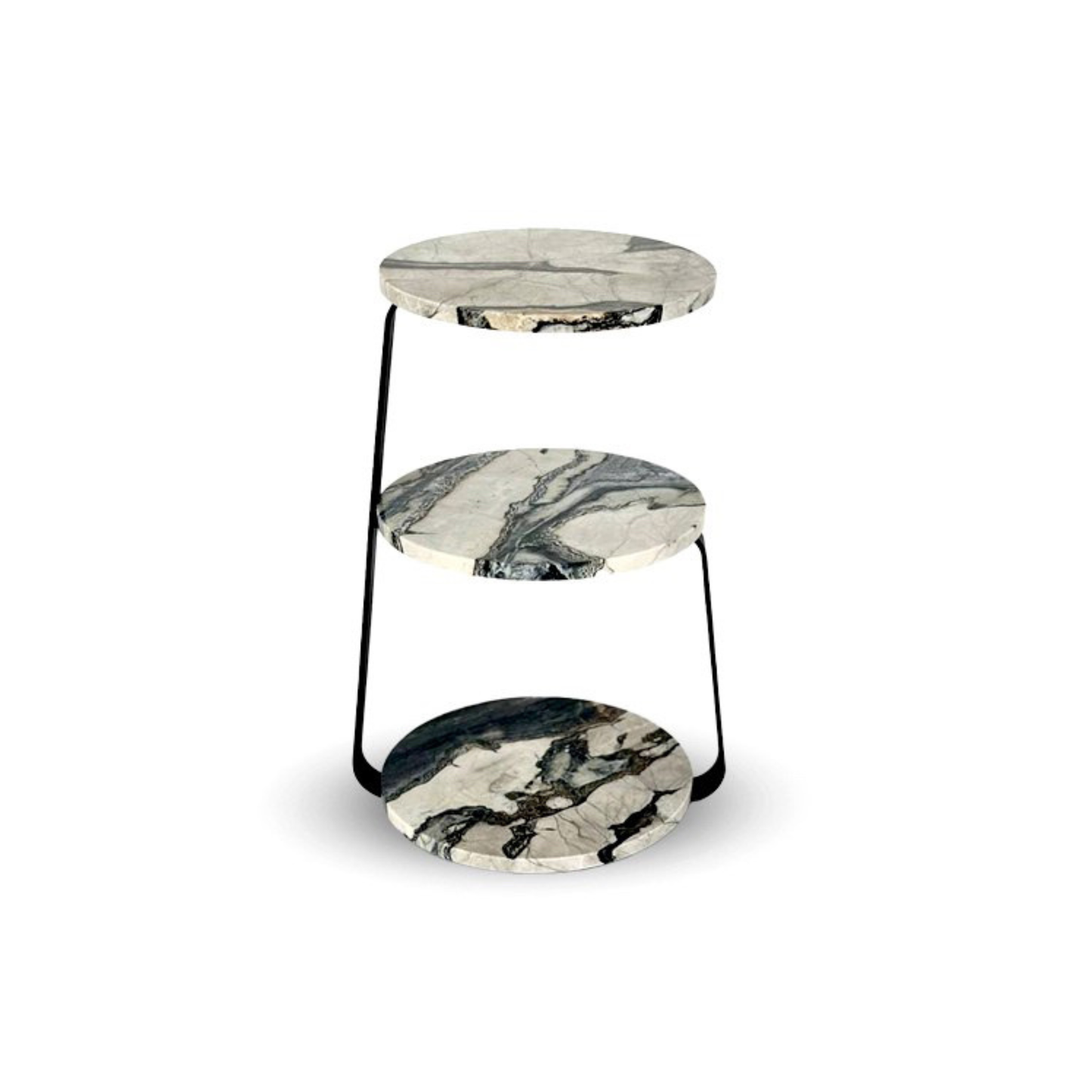 VIRELLE MARBLE 3-SHELF END TABLE