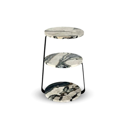 VIRELLE MARBLE 3-SHELF END TABLE