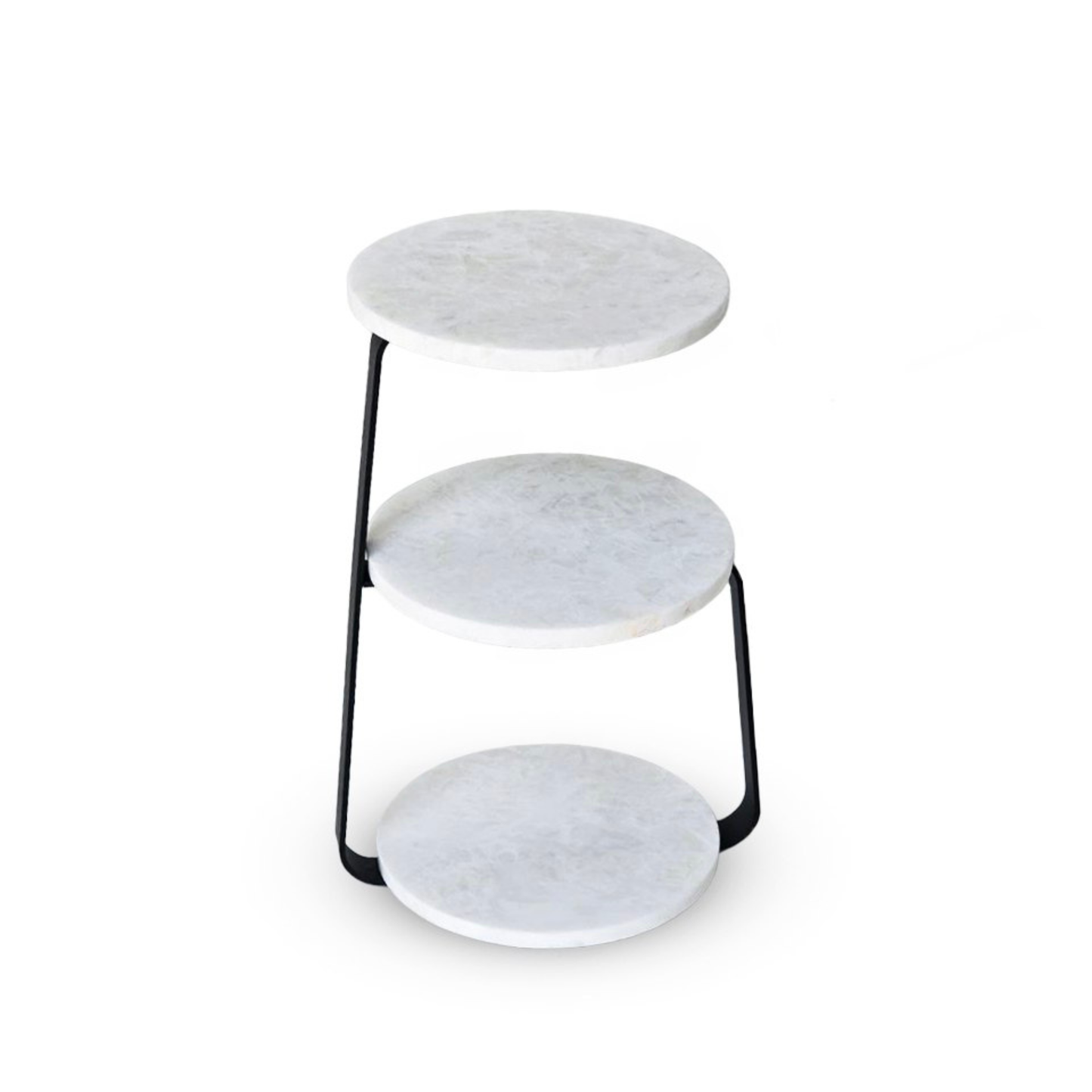 VIRELLE MARBLE 3-SHELF END TABLE