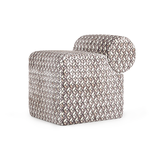 BLOOM MOSAIC POUF WITH BACKREST