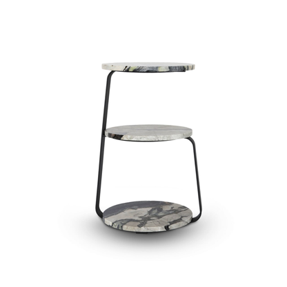 VIRELLE MARBLE 3-SHELF END TABLE