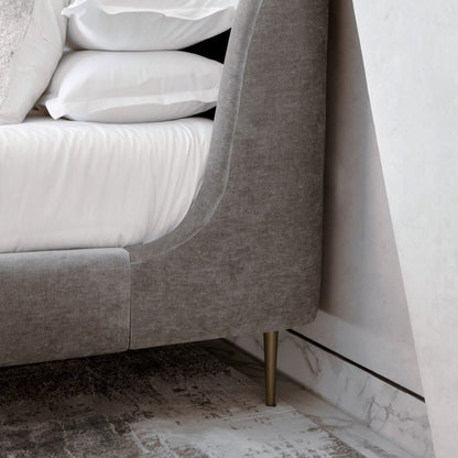 QUARRA FREESTANDING BED WITH METAL LEGS