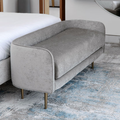 QUARRA BENCH WITH METAL LEGS