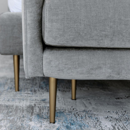 QUARRA BENCH WITH METAL LEGS