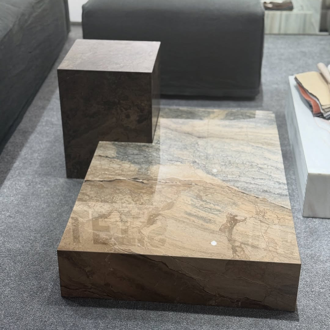 CUBE MARBLE TABLE DARK