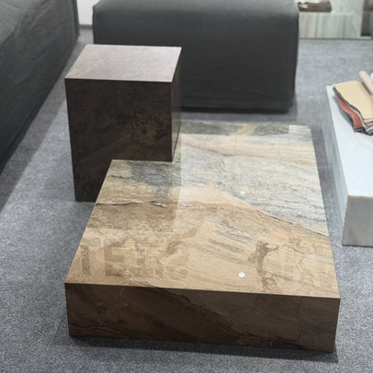 CUBE MARBLE TABLE DARK