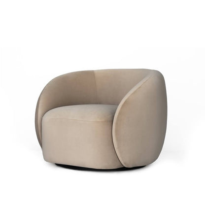 NOIRRA ARMCHAIR WITH WOODEN BASE