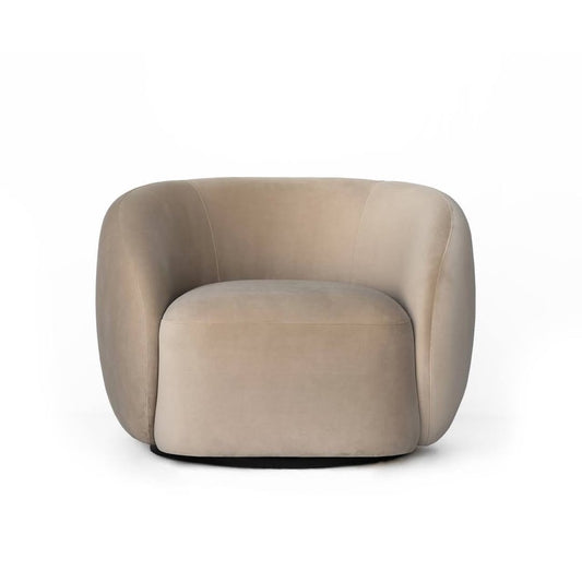 NOIRRA ARMCHAIR WITH WOODEN BASE