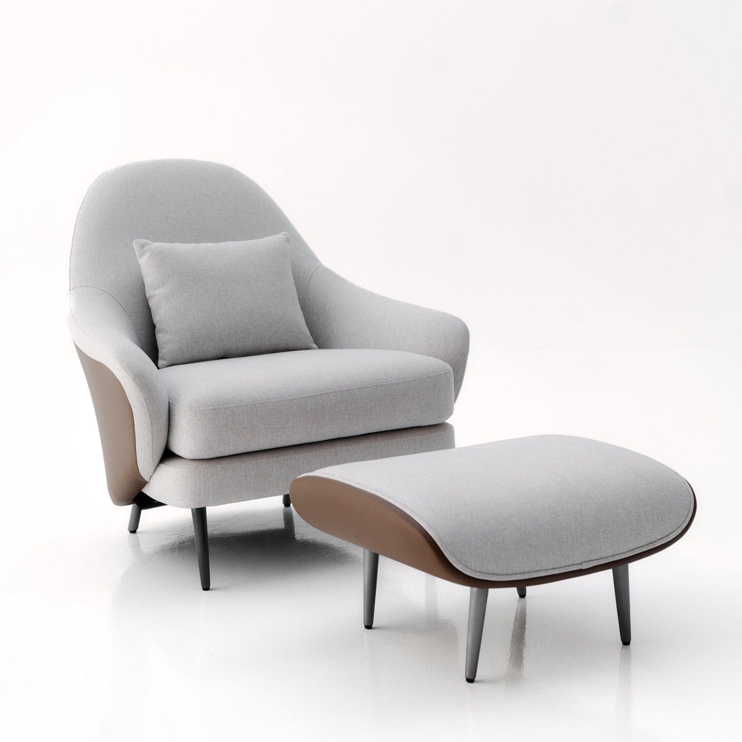 ARMCHAIR WITH POUF