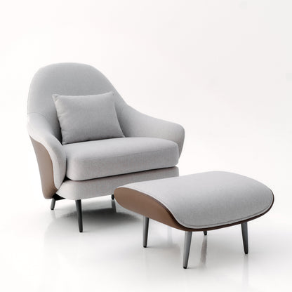 ARMCHAIR WITH POUF