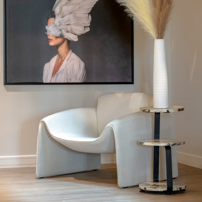 VIRELLE MARBLE 3-SHELF END TABLE