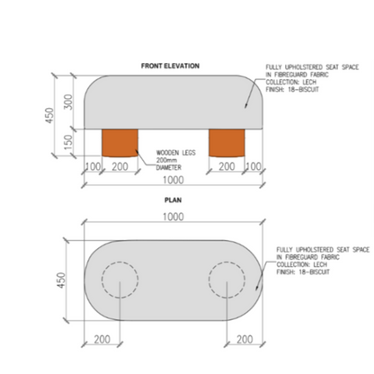 DRIFT SLAB BENCH MEDIUM