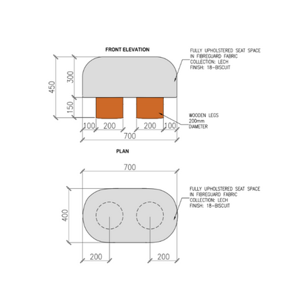 DRIFT SLAB BENCH SMALL