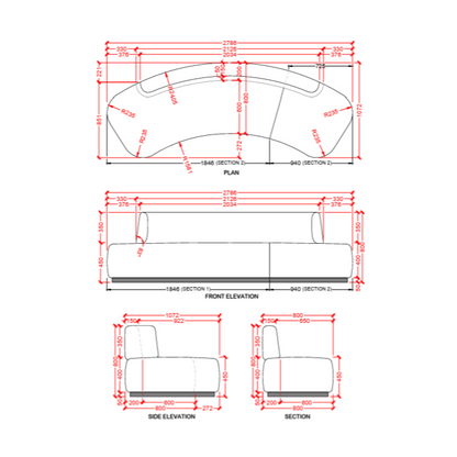 CIENNA CURVED SOFA