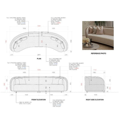 SILHOUETTE SOFA WITH DOUBLE BACK